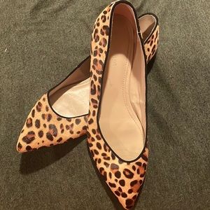 Lightly worn cheetah print flats